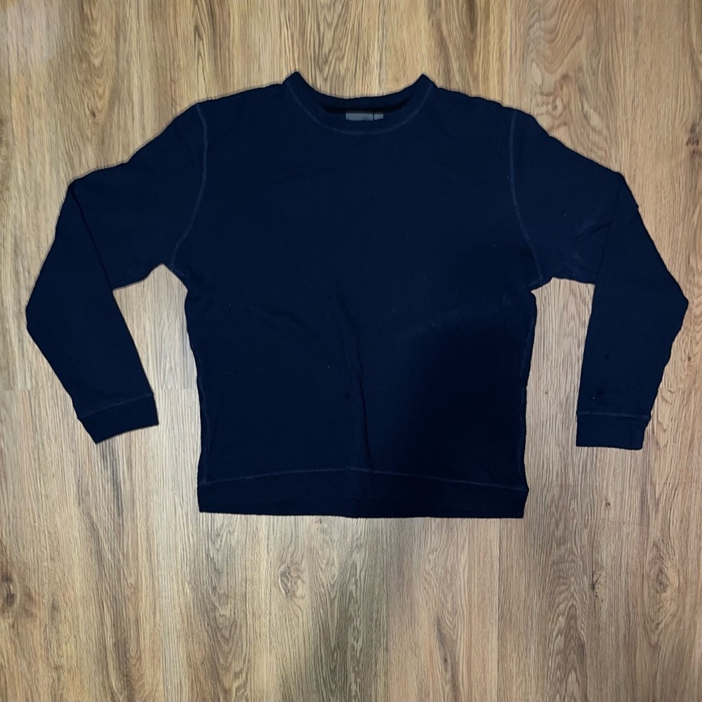 Naked & Famous Vintage Double Face - Solid Navy Sweatshirt Men’s Size Large